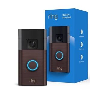 Ring Video Doorbell with Black and Brown Finish